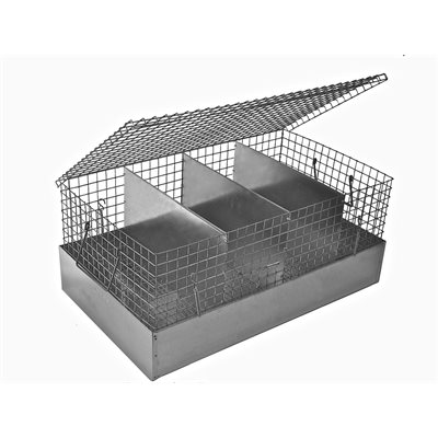 Cage de transport (quatre sections) pour lapins - 28" x 16" x 12"