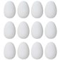 White plastic egg (Pack of 12)