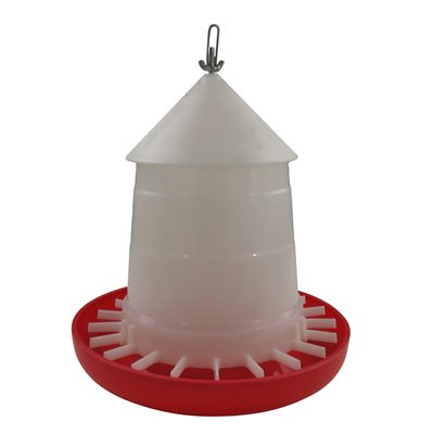 Hanging poultry feeder 5 kg (11 lb) with lid