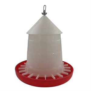 Hanging poultry feeder 3 kg (6 lb) with lid