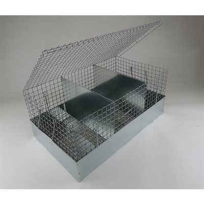 Cage de transport (trois sections) pour lapins - 28" x 16" x 12"