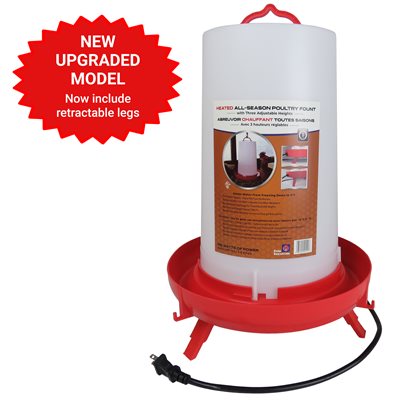 Heated poultry fountain 3 gallon